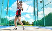 29 July 2023; Adrienne Gallen of Lifford Strabane AC, Donegal, competes in the women's hammer during day one of the 123.ie National Senior Outdoor Championships at Morton Stadium in Dublin. Photo by Sam Barnes/Sportsfile
