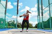 29 July 2023; Rachel Akers of Ennis Track AC, Clare, competes in the women's hammer during day one of the 123.ie National Senior Outdoor Championships at Morton Stadium in Dublin. Photo by Sam Barnes/Sportsfile
