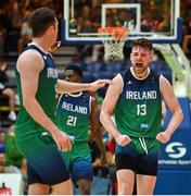 29 July 2023; Jordan Blount of Ireland celebrates a score during the FIBA Men's EuroBasket 2025 Qualifier match between Ireland and Croatia at National Basketball Arena in Dublin. Photo by Brendan Moran/Sportsfile
