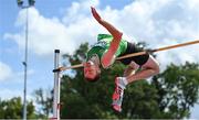 29 July 2023; David Cussen of Old Abbey AC, Cork, on his way to winning the men's high jump during day one of the 123.ie National Senior Outdoor Championships at Morton Stadium in Dublin. Photo by Sam Barnes/Sportsfile