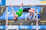 29 July 2023; David Cussen of Old Abbey AC, Cork, competes in the men's high jump during day one of the 123.ie National Senior Outdoor Championships at Morton Stadium in Dublin. Photo by Stephen Marken/Sportsfile