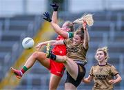 29 July 2023; Ciara Needham of Mayo in action against Anna Galvin of Kerry during the TG4 LGFA All-Ireland Senior Championship semi-final match between Kerry and Mayo at Semple Stadium in Thurles, Tipperary. Photo by Piaras Ó Mídheach/Sportsfile