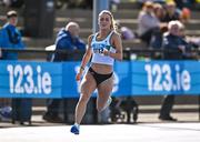 29 July 2023; Sophie Becker of Raheny Shamrock AC, Dublin competes in the women's 400m during day one of the 123.ie National Senior Outdoor Championships at Morton Stadium in Dublin. Photo by Sam Barnes/Sportsfile