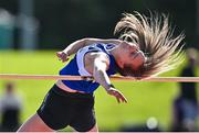29 July 2023; Sommer Lecky of Finn Valley AC, Donegal, on her way to winning the women's high jump during day one of the 123.ie National Senior Outdoor Championships at Morton Stadium in Dublin. Photo by Sam Barnes/Sportsfile