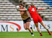 29 July 2023; Danielle O'Leary of Kerry in action against Eilis Ronayne of Mayo during the TG4 LGFA All-Ireland Senior Championship semi-final match between Kerry and Mayo at Semple Stadium in Thurles, Tipperary. Photo by Piaras Ó Mídheach/Sportsfile