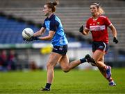 29 July 2023; Lauren Magee of Dublin in action against Máire O'Callaghan of Cork during the TG4 LGFA All-Ireland Senior Championship semi-final match between Dublin and Cork at Semple Stadium in Thurles, Tipperary. Photo by Piaras Ó Mídheach/Sportsfile