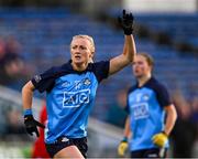 29 July 2023; Carla Rowe of Dublin celebrates a score during the TG4 LGFA All-Ireland Senior Championship semi-final match between Dublin and Cork at Semple Stadium in Thurles, Tipperary. Photo by Piaras Ó Mídheach/Sportsfile
