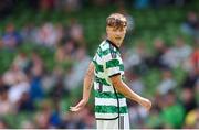 29 July 2023; Odin Thiago Holm of Celtic during the pre-season friendly match between Celtic and Wolverhampton Wanderers at the Aviva Stadium in Dublin. Photo by Seb Daly/Sportsfile