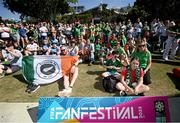 30 July 2023; Supporters during a Republic of Ireland takeover of the FIFA Fan Festival at South Bank Parklands in Brisbane, Australia, ahead of their final Group B match of the FIFA Women's World Cup 2023, against Nigeria. Photo by Stephen McCarthy/Sportsfile