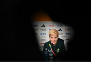 30 July 2023; Manager Vera Pauw during a Republic of Ireland press conference at Brisbane Stadium in Brisbane, Australia, ahead of their final Group B match of the FIFA Women's World Cup 2023, against Nigeria. Photo by Stephen McCarthy/Sportsfile