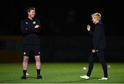 30 July 2023; Manager Vera Pauw, right, and Assistant manager Tom Elmes during a Republic of Ireland training session at Spencer Park in Brisbane, Australia, ahead of their final Group B match of the FIFA Women's World Cup 2023, against Nigeria. Photo by Stephen McCarthy/Sportsfile