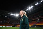 30 July 2023; Louise Quinn during a Republic of Ireland stadium familiarisation at Brisbane Stadium in Brisbane, Australia, ahead of their final Group B match of the FIFA Women's World Cup 2023, against Nigeria. Photo by Stephen McCarthy/Sportsfile
