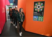 30 July 2023; Denise O'Sullivan during a Republic of Ireland stadium familiarisation at Brisbane Stadium in Brisbane, Australia, ahead of their final Group B match of the FIFA Women's World Cup 2023, against Nigeria. Photo by Stephen McCarthy/Sportsfile