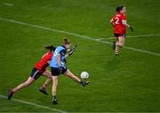 29 July 2023; Lauren Magee of Dublin scores a point during the TG4 LGFA All-Ireland Senior Championship semi-final match between Dublin and Cork at Semple Stadium in Thurles, Tipperary. Photo by Piaras Ó Mídheach/Sportsfile