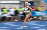30 July 2023; Sarah Lavin of Emerald AC, Limerick, competes in the women's 100m during day two of the 123.ie National Senior Outdoor Championships at Morton Stadium in Dublin. Photo by Sam Barnes/Sportsfile