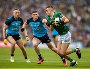 30 July 2023; Sean O'Shea of Kerry in action against Lee Gannon of Dublin during the GAA Football All-Ireland Senior Championship final match between Dublin and Kerry at Croke Park in Dublin.  Photo by Brendan Moran/Sportsfile