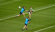 30 July 2023; David Clifford of Kerry scores a point despite the attention of Michael Fitzsimons of Dublin during the GAA Football All-Ireland Senior Championship final match between Dublin and Kerry at Croke Park in Dublin. Photo by Daire Brennan/Sportsfile