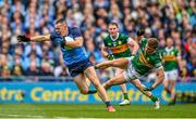 30 July 2023; Con O'Callaghan of Dublin in action against Gavin White of Kerry during the GAA Football All-Ireland Senior Championship final match between Dublin and Kerry at Croke Park in Dublin. Photo by David Fitzgerald/Sportsfile