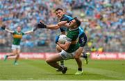 30 July 2023; Paul Geaney of Kerry is fouled by Colm Basquel of Dublin during the GAA Football All-Ireland Senior Championship final match between Dublin and Kerry at Croke Park in Dublin. Photo by Seb Daly/Sportsfile