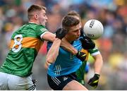 30 July 2023; John Small of Dublin is tackled by Diarmuid O'Connor of Kerry during the GAA Football All-Ireland Senior Championship final match between Dublin and Kerry at Croke Park in Dublin. Photo by Seb Daly/Sportsfile