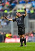 30 July 2023; Referee David Gough during the GAA Football All-Ireland Senior Championship final match between Dublin and Kerry at Croke Park in Dublin. Photo by Eóin Noonan/Sportsfile