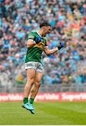 30 July 2023; Paudie Clifford of Kerry celebrates kicking a point during the GAA Football All-Ireland Senior Championship final match between Dublin and Kerry at Croke Park in Dublin. Photo by Seb Daly/Sportsfile