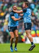 30 July 2023; Dublin players James McCarthy, left, and Jack McCaffrey after the GAA Football All-Ireland Senior Championship final match between Dublin and Kerry at Croke Park in Dublin. Photo by Eóin Noonan/Sportsfile