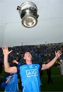 30 July 2023; Cormac Costello of Dublin with the Sam Maguire Cup after the GAA Football All-Ireland Senior Championship final match between Dublin and Kerry at Croke Park in Dublin. Photo by Ray McManus/Sportsfile