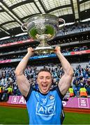 30 July 2023; Paddy Small of Dublin with the Sam Maguire cup after the GAA Football All-Ireland Senior Championship final match between Dublin and Kerry at Croke Park in Dublin. Photo by Ramsey Cardy/Sportsfile
