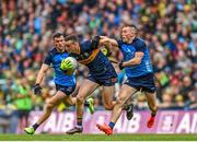 30 July 2023; Kerry goalkeeper Shane Ryan in action against  Dublin players, Colm Basquel left, and Con O'Callaghan during the GAA Football All-Ireland Senior Championship final match between Dublin and Kerry at Croke Park in Dublin. Photo by Eóin Noonan/Sportsfile