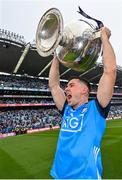 30 July 2023; David Byrne of Dublin celebrates with the Sam Maguire Cup after his side's victory in the GAA Football All-Ireland Senior Championship final match between Dublin and Kerry at Croke Park in Dublin. Photo by Seb Daly/Sportsfile