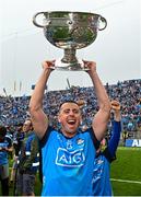 30 July 2023; Cormac Costello of Dublin with the Sam Maguire cup after the GAA Football All-Ireland Senior Championship final match between Dublin and Kerry at Croke Park in Dublin. Photo by Ramsey Cardy/Sportsfile