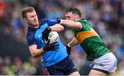 30 July 2023; Jack McCaffrey of Dublin in action against Paudie Clifford of Kerry during the GAA Football All-Ireland Senior Championship final match between Dublin and Kerry at Croke Park in Dublin. Photo by Ramsey Cardy/Sportsfile