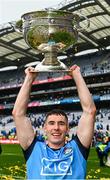 30 July 2023; Lee Gannon of Dublin with the Sam Maguire cup after the GAA Football All-Ireland Senior Championship final match between Dublin and Kerry at Croke Park in Dublin. Photo by Ramsey Cardy/Sportsfile