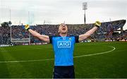 30 July 2023; Paddy Small of Dublin celebrates after the GAA Football All-Ireland Senior Championship final match between Dublin and Kerry at Croke Park in Dublin. Photo by Ramsey Cardy/Sportsfile