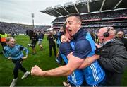 30 July 2023; Cormac Costello, right, of Dublin celebrates with teammate Jack McCaffrey after the GAA Football All-Ireland Senior Championship final match between Dublin and Kerry at Croke Park in Dublin. Photo by David Fitzgerald/Sportsfile