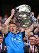 30 July 2023; Tom Lahiff of Dublin lifts the Sam Maguire Cup after his side's victory in the GAA Football All-Ireland Senior Championship final match between Dublin and Kerry at Croke Park in Dublin. Photo by Seb Daly/Sportsfile