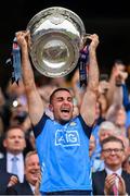 30 July 2023; Dublin captain James McCarthy lifts the Sam Maguire Cup after his side's victory in the GAA Football All-Ireland Senior Championship final match between Dublin and Kerry at Croke Park in Dublin. Photo by Seb Daly/Sportsfile