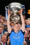 30 July 2023; Con O'Callaghan of Dublin lifts the Sam Maguire Cup after his side's victory in the GAA Football All-Ireland Senior Championship final match between Dublin and Kerry at Croke Park in Dublin. Photo by Seb Daly/Sportsfile