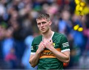 30 July 2023; Killian Spillane of Kerry after his side's defeat in the GAA Football All-Ireland Senior Championship final match between Dublin and Kerry at Croke Park in Dublin. Photo by Piaras Ó Mídheach/Sportsfile
