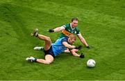 30 July 2023; Paul Mannion of Dublin in action against Tadhg Morley of Kerry during the GAA Football All-Ireland Senior Championship final match between Dublin and Kerry at Croke Park in Dublin. Photo by Daire Brennan/Sportsfile