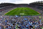 30 July 2023; Players from both teams march behind the Artane Band before the GAA Football All-Ireland Senior Championship final match between Dublin and Kerry at Croke Park in Dublin. Photo by Eóin Noonan/Sportsfile