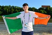 29 July 2023; Oisin Lynch of Team Ireland before the closing ceremony of the 2023 Summer European Youth Olympic Festival in Maribor, Slovenia. Photo by Tyler Miller/Sportsfile