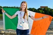 29 July 2023; Saoirse Fitzgerald of Team Ireland before the closing ceremony of the 2023 Summer European Youth Olympic Festival in Maribor, Slovenia. Photo by Tyler Miller/Sportsfile