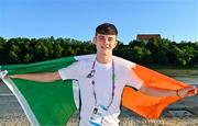 29 July 2023; Oisin Lynch of Team Ireland before the closing ceremony of the 2023 Summer European Youth Olympic Festival in Maribor, Slovenia. Photo by Tyler Miller/Sportsfile