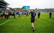 30 July 2023; Dublin goalkeeper Stephen Cluxton waves to the crowd after the GAA Football All-Ireland Senior Championship final match between Dublin and Kerry at Croke Park in Dublin. Photo by Brendan Moran/Sportsfile