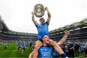 30 July 2023; Brian Fenton, bottom, and Eoin Murchan of Dublin celebrate with the Sam Maguire cup after the GAA Football All-Ireland Senior Championship final match between Dublin and Kerry at Croke Park in Dublin. Photo by David Fitzgerald/Sportsfile