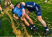 30 July 2023; Stephen Cluxton, right, and Eoin Murchan of Dublin after the GAA Football All-Ireland Senior Championship final match between Dublin and Kerry at Croke Park in Dublin. Photo by David Fitzgerald/Sportsfile