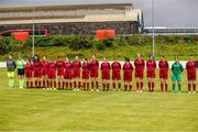 30 July 2023; The Galway District League team before the FAI Women's U19 Inter-League Cup match between North Tipperary Schoolchildrens Football League and Galway District League at Jackman Park in Limerick. Photo by Michael P Ryan/Sportsfile