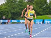 30 July 2023; Sarah Healy of UCD AC, Dublin, right on on her way to winning the women's 1500m ahead of Sophie O'Sullivan of Ballymore Cobh AC, Cork, during day two of the 123.ie National Senior Outdoor Championships at Morton Stadium in Dublin. Photo by Sam Barnes/Sportsfile